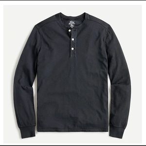 J Crew Garment-dyed slub cotton henley